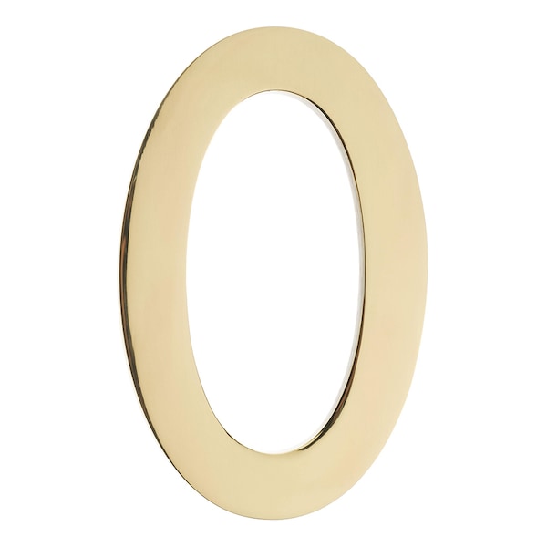 Architectural Mailboxes Brass 5 inch Floating House Number Polished Brass 0 3585PB-0 - main